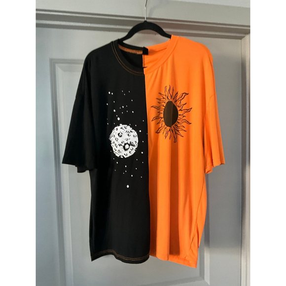 SHEIN Women's Sun‎ Moon T-shirt Size Large - Picture 2 of 11